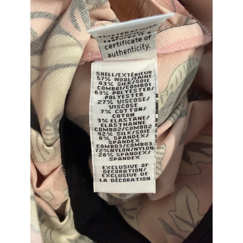Diane von Furstenberg Pink Floral Wool Silk Fit Flare Dress Size 6 Cocktail - Picture 6 of 9